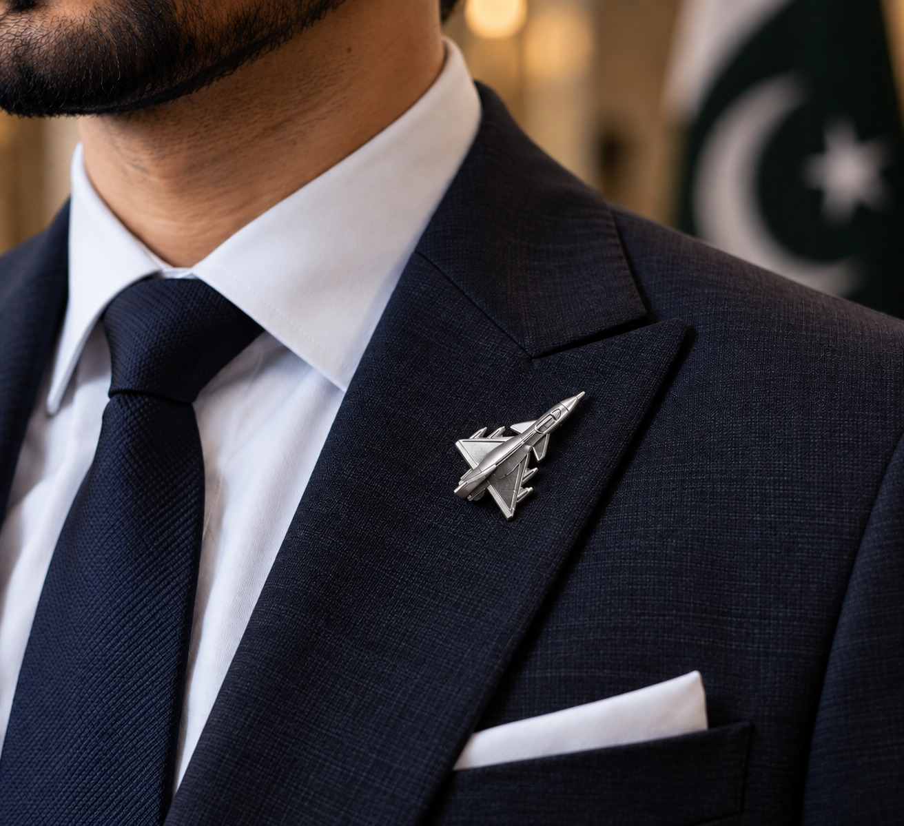 Platoon J-10 Silver Lapel Pin