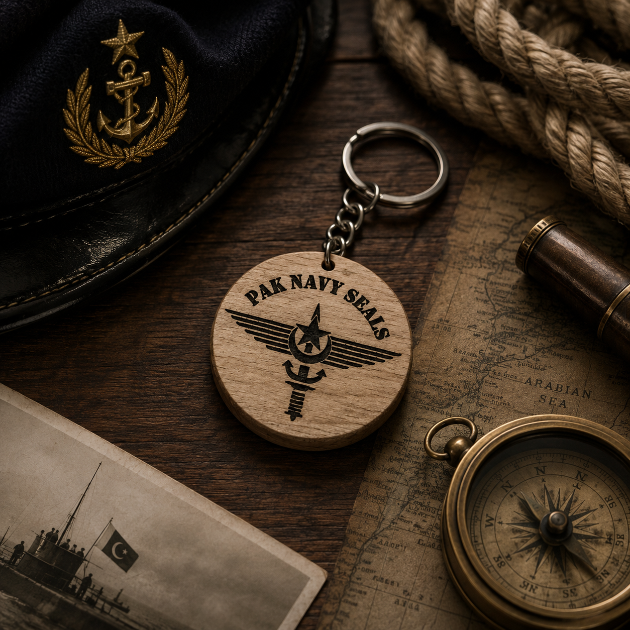Pak Navy Seal - Wooden Key Chains