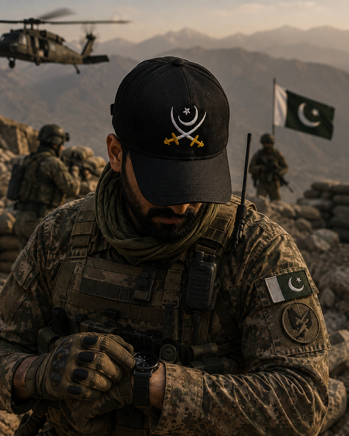 Swords Army Black - Caps