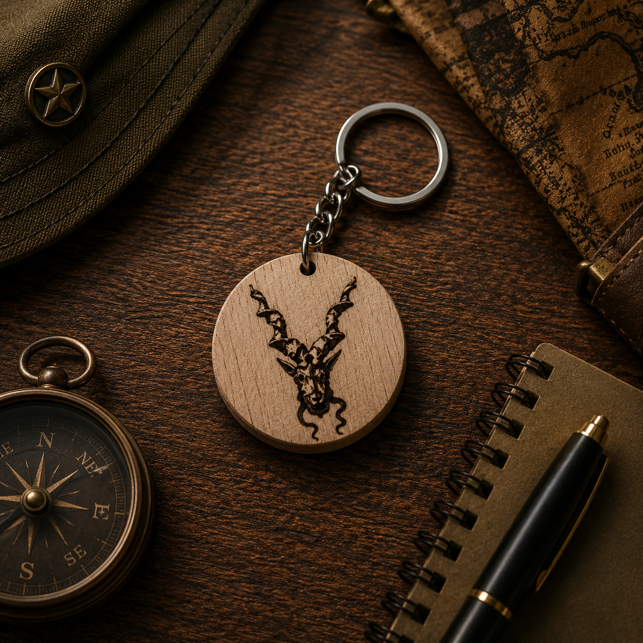 Markhor - Wooden Key Chains